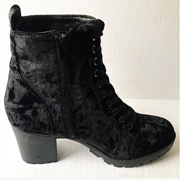 RESTOCKED Cutest Crushed Velvet Floral Bootie sold - Picture 2 of 5